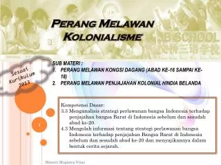 perang melawan kolonialisme