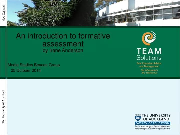 an introduction to formative assessment by irene anderson