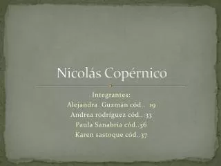 nicol s cop rnico