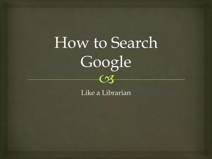 how to search google