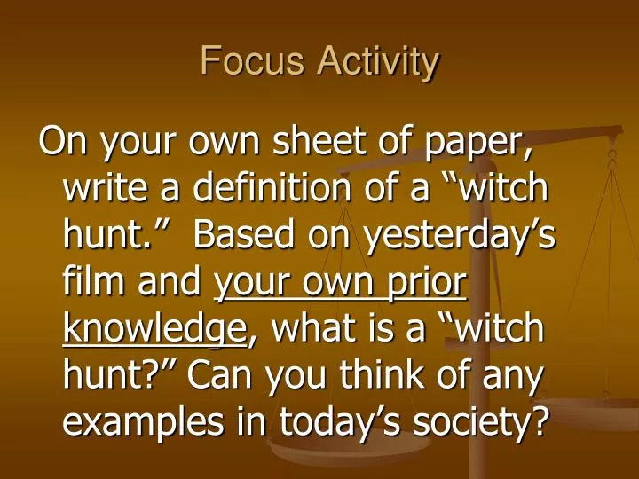 focus activity