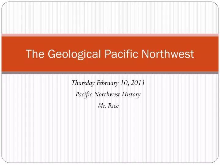 the geological pacific northwest