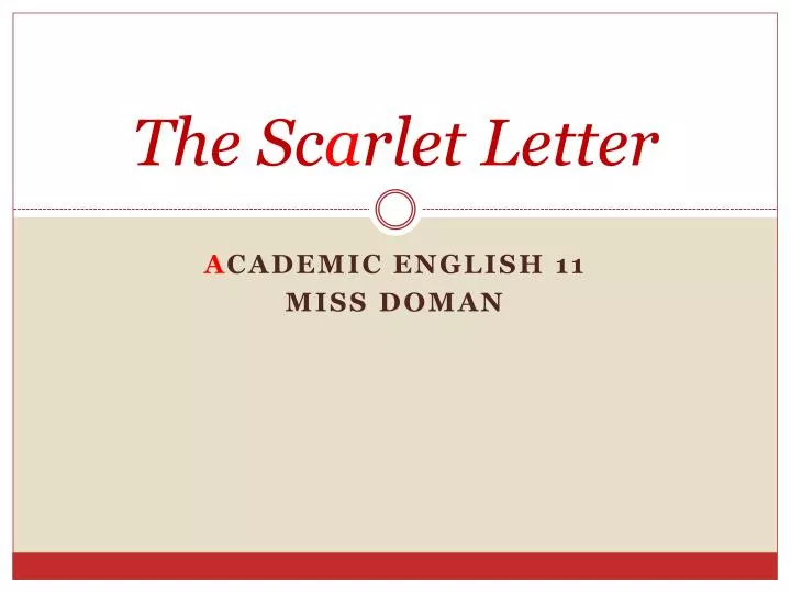 the sc a rlet letter