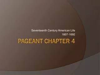 Pageant Chapter 4