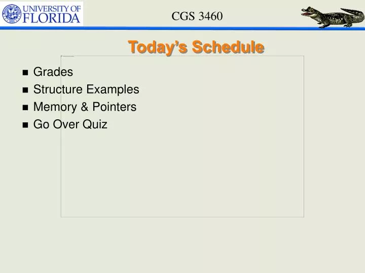 today s schedule