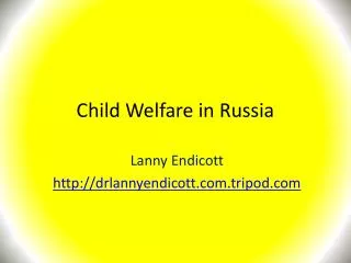 Child Welfare in Russia