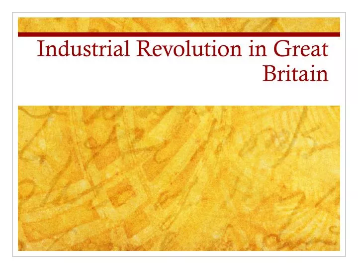 industrial revolution in great britain