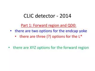 CLIC detector - 2014