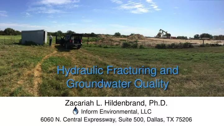 hydraulic fracturing and groundwater q uality