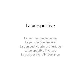 l a perspective