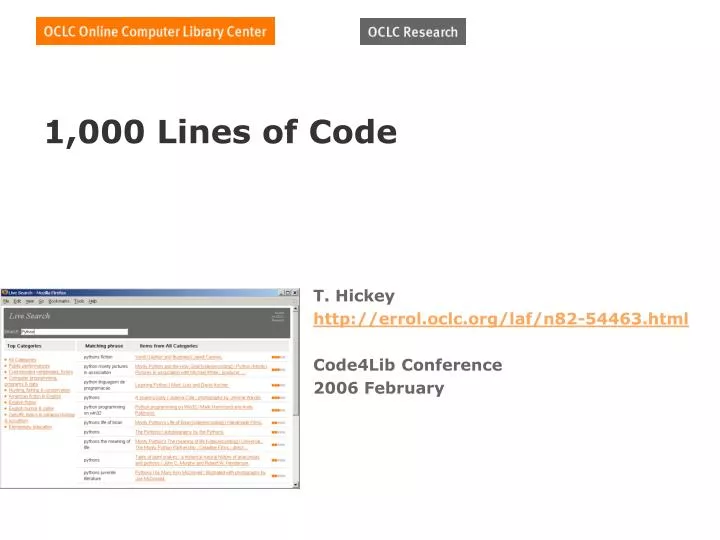 1 000 lines of code