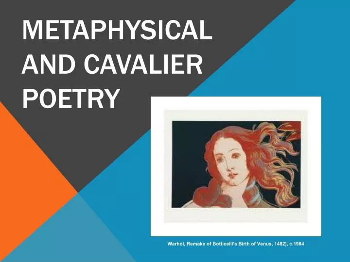 metaphysical and cavalier poetry