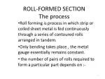 ROLL-FORMED SECTION The process - slide 1