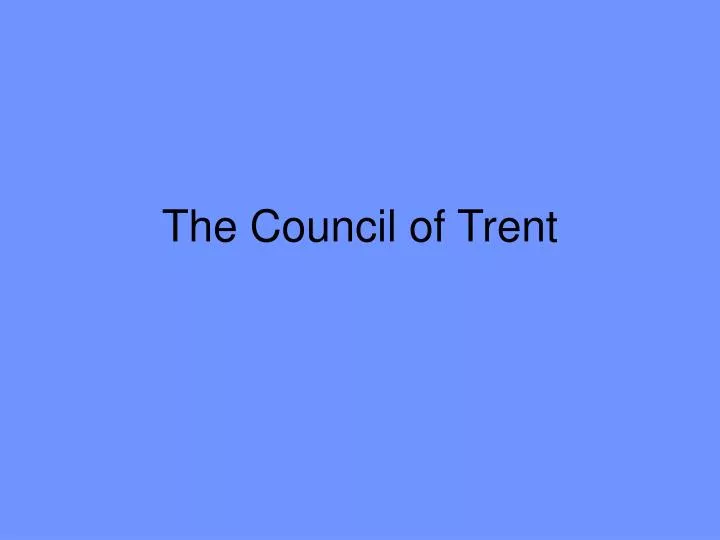 the council of trent
