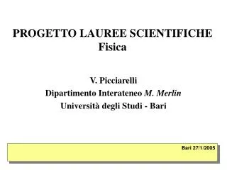 progetto lauree scientifiche fisica