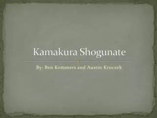 Kamakura Shogunate