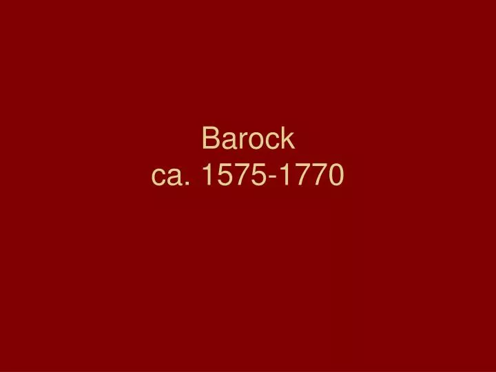 barock ca 1575 1770