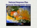 National Response Plan Financial Management Annex - slide 1
