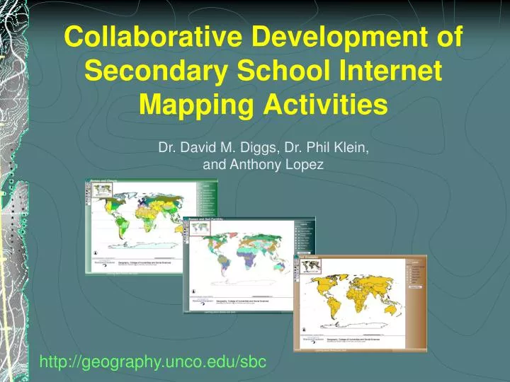 collaborative development of secondary school internet mapping activities
