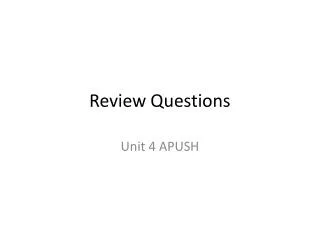 Review Questions