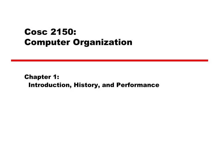 cosc 2150 computer organization