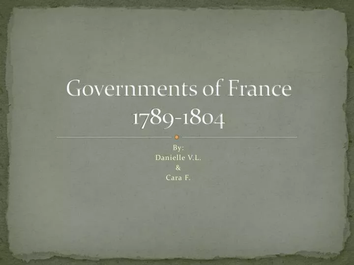 governments of france 1789 1804