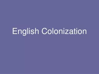 English Colonization