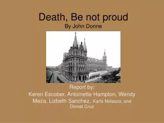 Death, Be not proud By John Donne