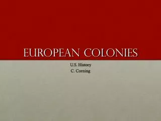 European Colonies