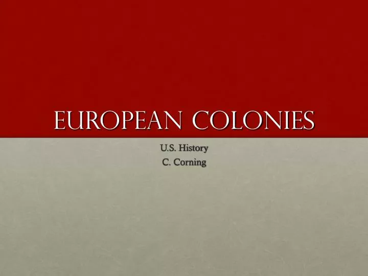 european colonies