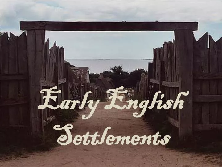 early english settlements
