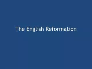 the english reformation