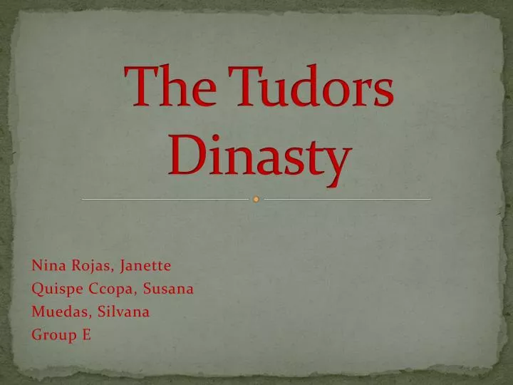 the tudors dinasty