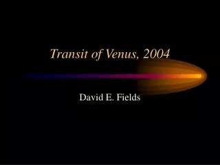 Transit of Venus, 2004