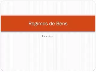 regimes de bens