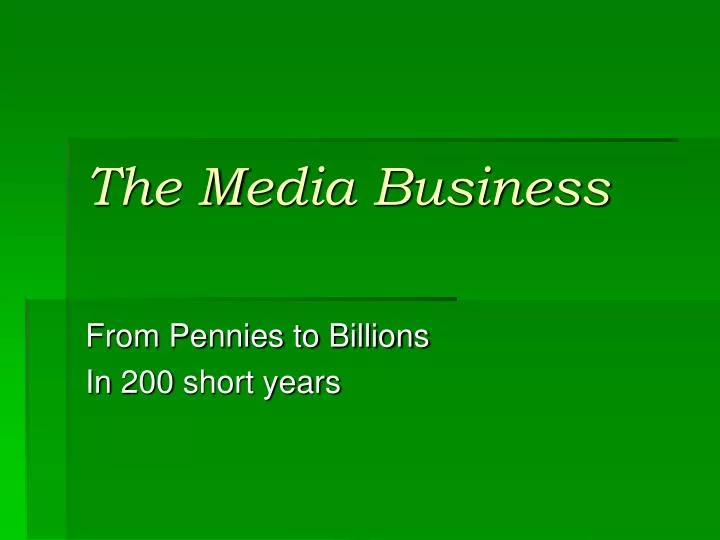 the media business
