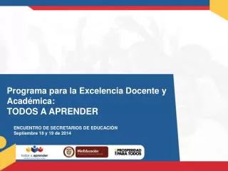 programa para la excelencia docente y acad mica todos a aprender