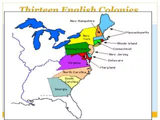 Thirteen English Colonies