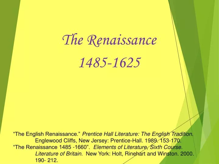 the renaissance 1485 1625