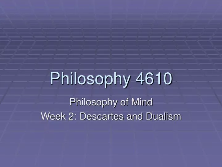 philosophy 4610