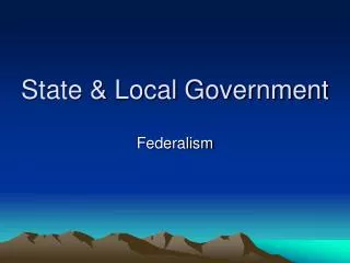 state local government