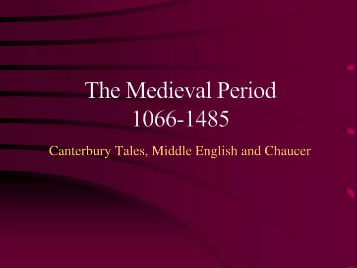 canterbury tales middle english and chaucer