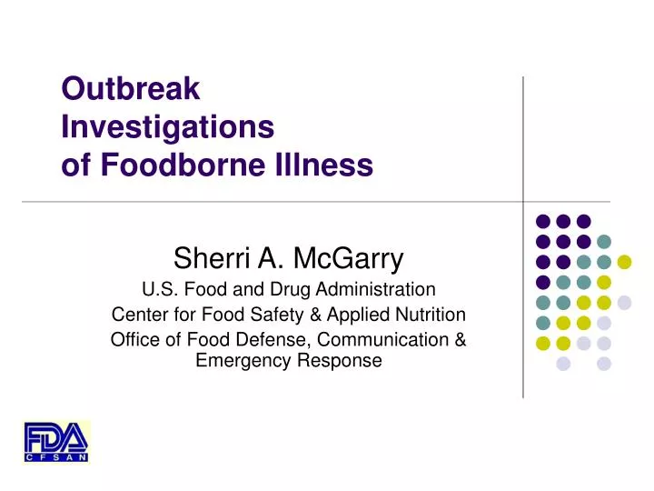 outbreak investigations of foodborne illness