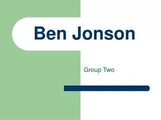 Ben Jonson