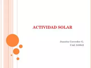 actividad solar