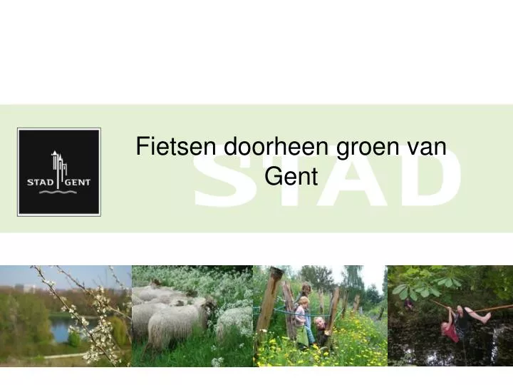 fietsen doorheen groen van gent