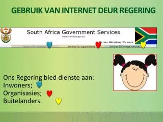 gebruik van internet deur regering