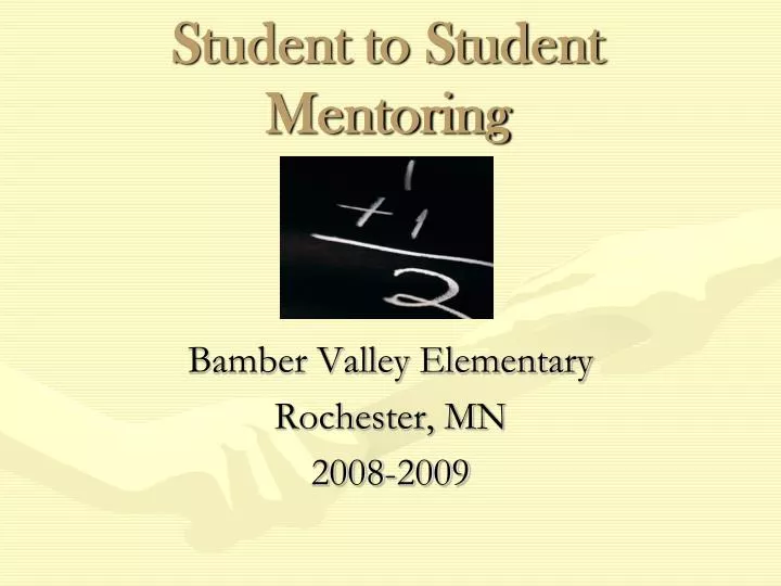 student to student mentoring