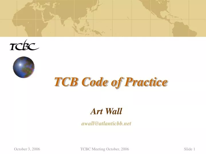 tcb code of practice