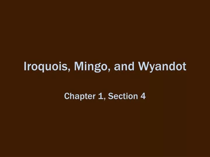 iroquois mingo and wyandot